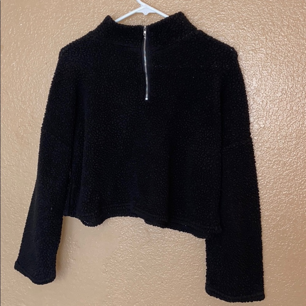 Black Sherpa Sweater